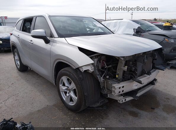 5TDKDRAH8PS030456 2023 TOYOTA HIGHLANDER Серебряный Передняя правая четверть