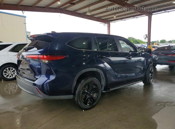 5TDKDRAH8PS500081 2023 TOYOTA HIGHLANDER Синий Задняя правая четверть