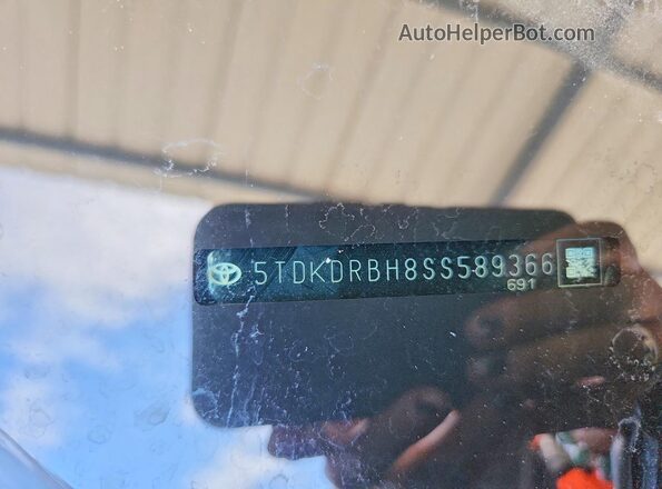 5TDKDRBH8SS589366 2025 TOYOTA HIGHLANDER Black Widok wnętrza 360 stopni