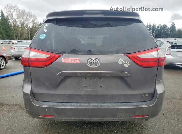 5TDKK3DC9GS746480 2016 TOYOTA SIENNA Серый Вид сзади