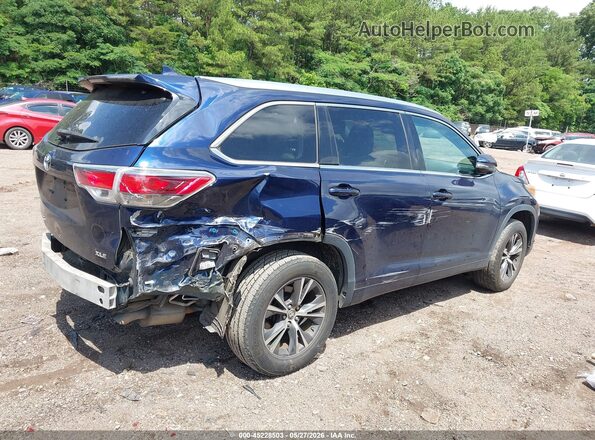5TDKKRFH4GS181874 2016 TOYOTA HIGHLANDER Синий Вид спереди
