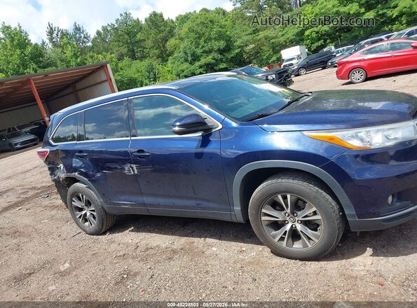 5TDKKRFH4GS181874 2016 TOYOTA HIGHLANDER Синий Вид задней части салона
