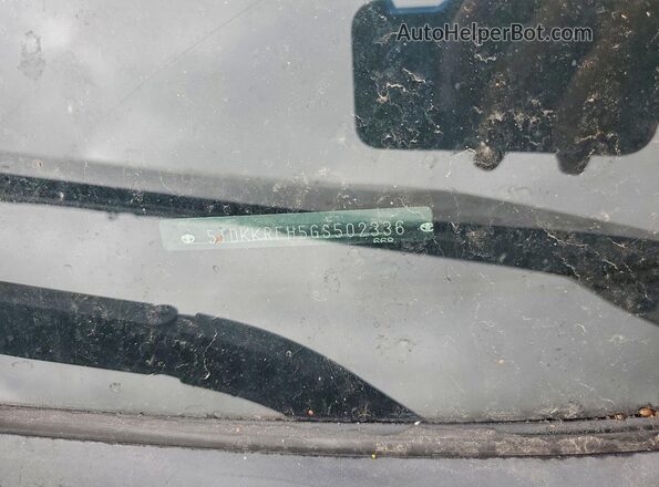 5TDKKRFH5GS502336 2016 TOYOTA LE Charcoal Widok naklejki z numerem VIN