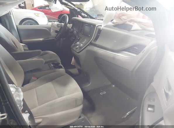 5TDKZ3DC1JS944456 2018 TOYOTA SIENNA Black Widok wnętrza z przodu
