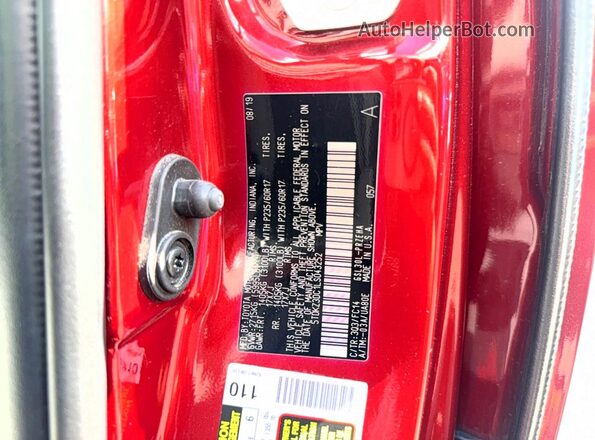 5TDKZ3DC1LS043252 2020 TOYOTA SIENNA Burgundy უკანა სავარძლების ხედი