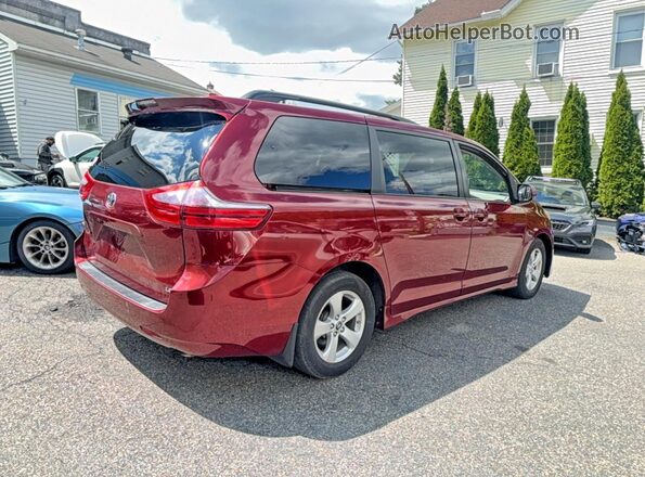 5TDKZ3DC1LS043252 2020 TOYOTA SIENNA Burgundy წინა მარჯვენა