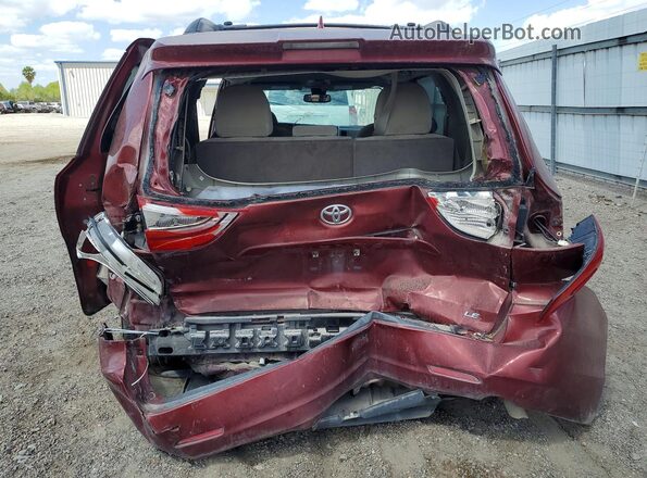 5TDKZ3DC2JS901700 2018 TOYOTA SIENNA Maroon უკანა ხედი