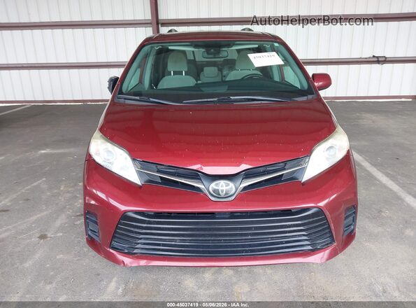 5TDKZ3DC2JS909912 2018 TOYOTA LE Red Սարքավորումների վահանակի տեսք