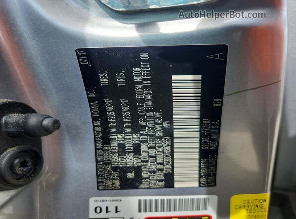 5TDKZ3DC7HS875654 2017 TOYOTA SIENNA Серебряный Вид наклейки с VIN-кодом