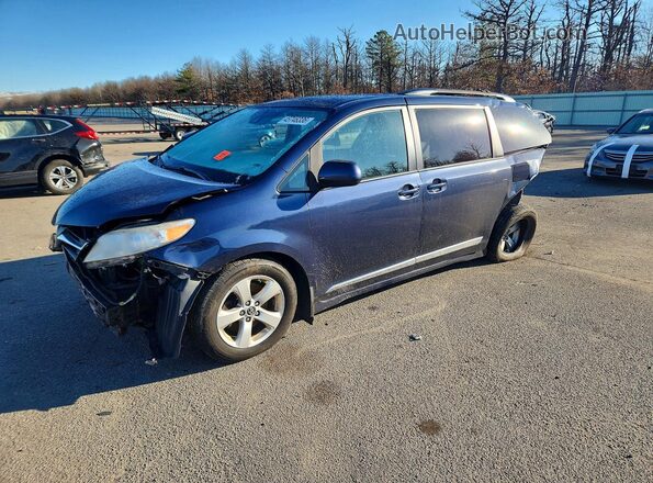5TDKZ3DC9JS903671 2018 TOYOTA SIENNA Blue წინა მარცხენა ხედი სამი მეოთხედიდან
