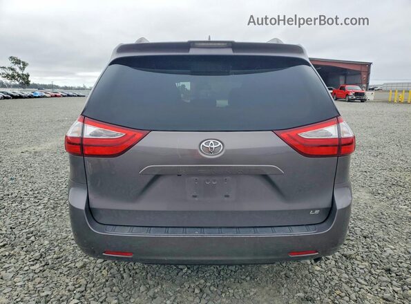 5TDKZ3DC9JS949839 2018 TOYOTA SIENNA Gray Widok z tyłu