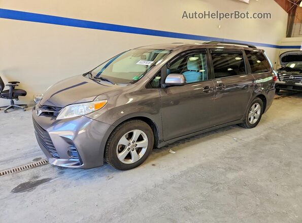 5TDKZ3DCXLS059160 2020 TOYOTA SIENNA Gray წინა მარცხენა ხედი სამი მეოთხედიდან