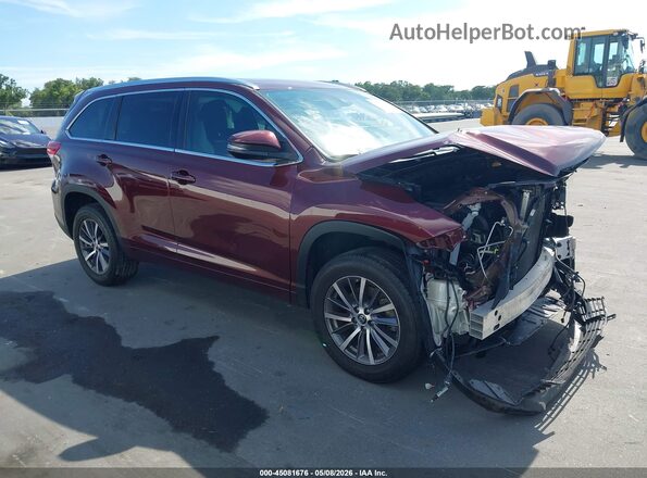 5TDKZRFH1HS232325 2017 TOYOTA LE Burgundy Delantero derecho