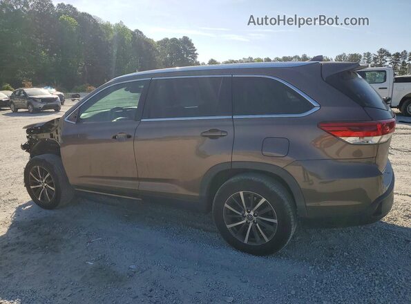 5TDKZRFH2KS313552 2019 TOYOTA HIGHLANDER Gray Trasero izquierdo