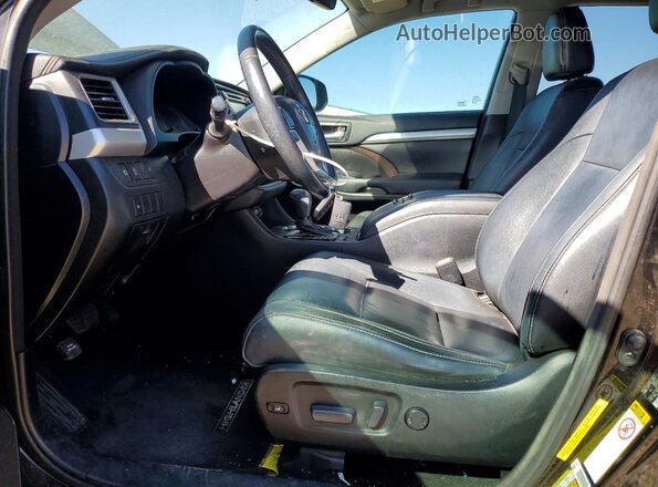 5TDKZRFH3JS530543 2018 TOYOTA HIGHLANDER Black წინა სალონის ხედი