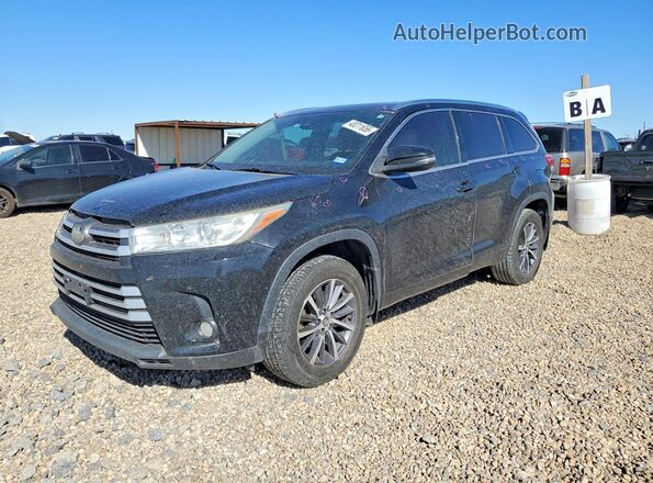 5TDKZRFH3JS530543 2018 TOYOTA HIGHLANDER Black წინა მარცხენა ხედი სამი მეოთხედიდან