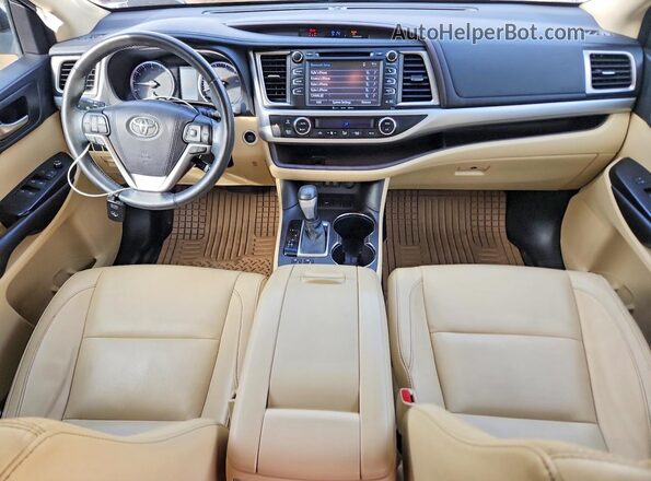 5TDKZRFH3JS541168 2018 TOYOTA HIGHLANDER White Widok deski rozdzielczej