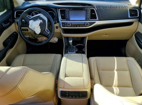 5TDKZRFH3KS566752 2019 TOYOTA HIGHLANDER Белый Вид панели приборов