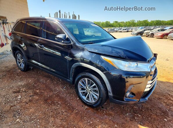 5TDKZRFH6KS348448 2019 TOYOTA HIGHLANDER Черный Передняя правая четверть