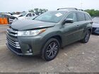 2018 Toyota Highlander Xle Green vin: 5TDKZRFH8JS249094