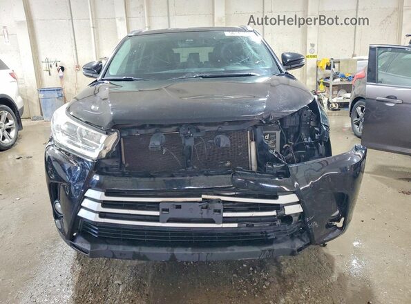 5TDKZRFH9JS535049 2018 TOYOTA HIGHLANDER Black წინა ხედი
