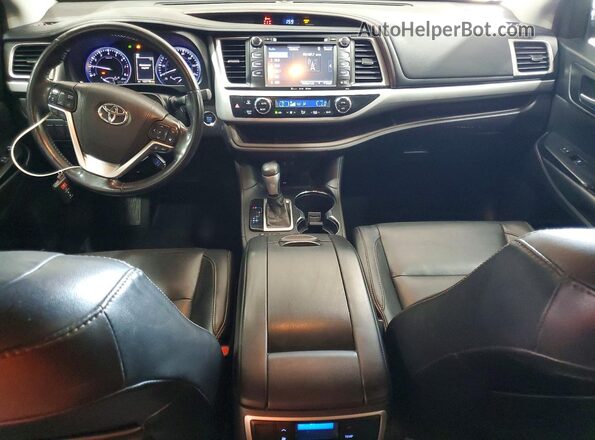 5TDKZRFH9JS535049 2018 TOYOTA HIGHLANDER Black წინა პანელის ხედი