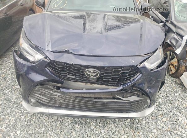 5TDLZRAH1MS075823 2021 TOYOTA HIGHLANDER Blue Вид підкапотного простору
