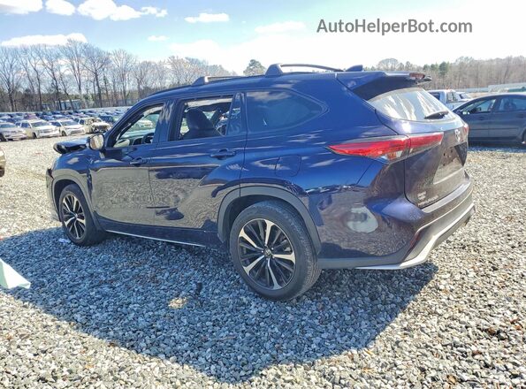 5TDLZRAH1MS075823 2021 TOYOTA HIGHLANDER Blue Задня ліва чверть