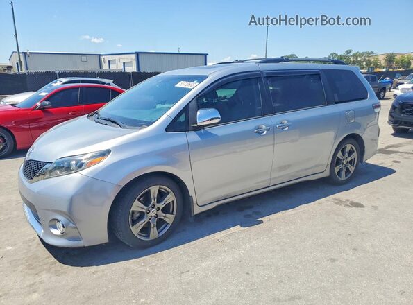 5TDXZ3DC1HS870357 2017 TOYOTA SIENNA Silver წინა მარცხენა ხედი სამი მეოთხედიდან