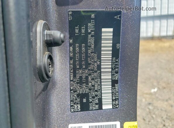 5TDXZ3DC3HS811178 2017 TOYOTA SIENNA Серый Вид наклейки с VIN-кодом