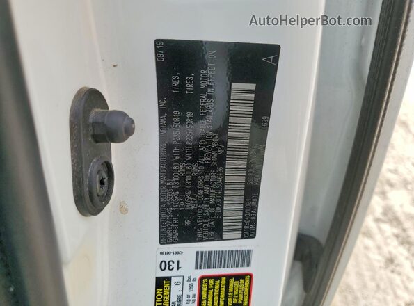 5TDXZ3DC4LS046426 2020 TOYOTA SIENNA Белый Вид наклейки с VIN-кодом