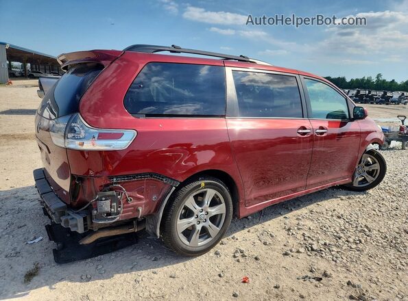 5TDXZ3DC7JS965804 2018 TOYOTA SIENNA Red Հետևի աջ