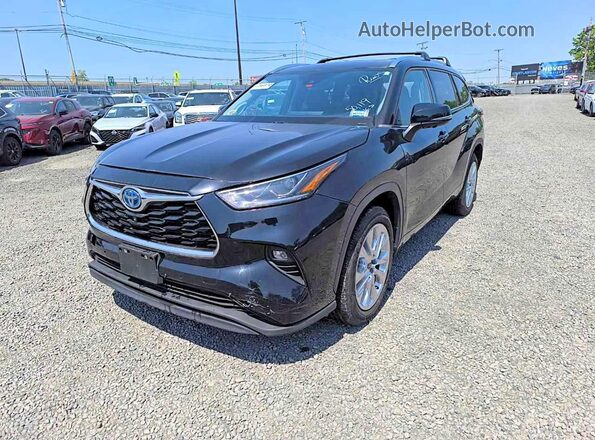 5TDYARAH2PS519034 2023 TOYOTA HIGHLANDER Черный Передняя левая четверть