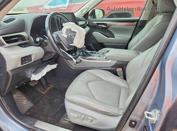 5TDYARAH5LS000652 2020 TOYOTA HIGHLANDER Серый Вид салона спереди
