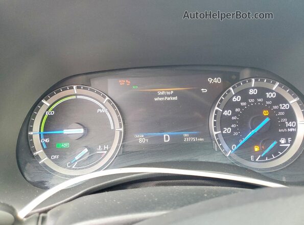 5TDYARAH9LS000590 2020 TOYOTA LIMITED Gray Вид щитка приладів