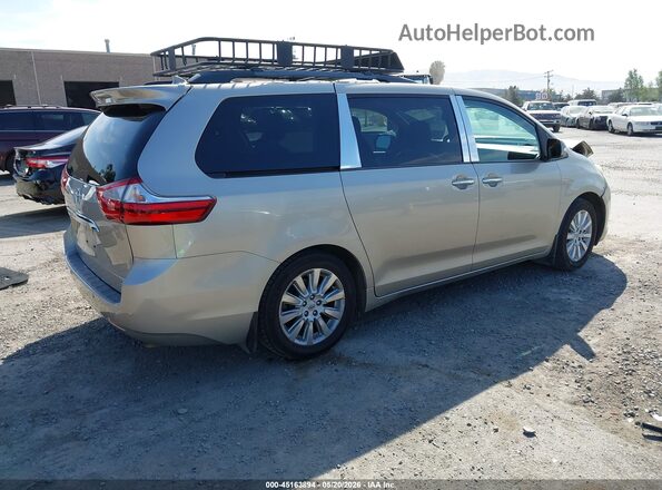 5TDYK3DC8GS724920 2016 TOYOTA SIENNA Золотой Задняя правая четверть