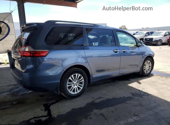 5TDYK3DCXGS762052 2016 TOYOTA SIENNA Синий Задняя правая четверть