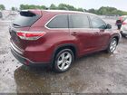 2016 Toyota Highlander Limited V6 Красный vin: 5TDYKRFH2GS134238