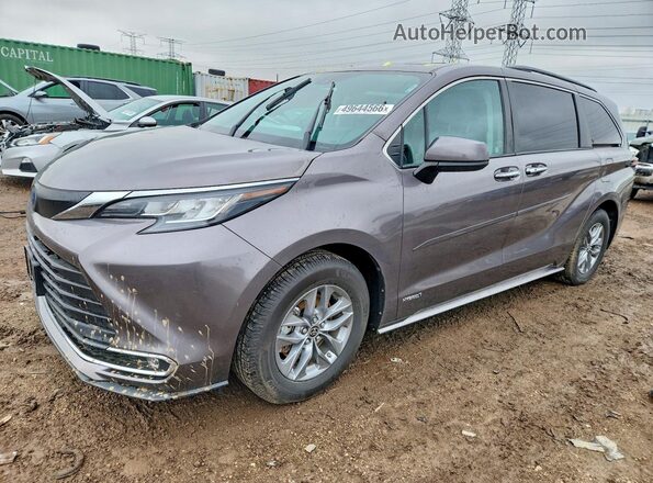 5TDYRKEC0MS062590 2021 TOYOTA SIENNA Серый Передняя левая четверть