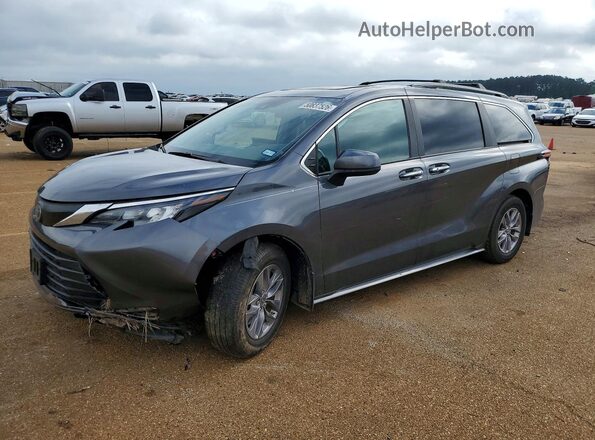 5TDYRKEC1SS257109 2025 TOYOTA SIENNA Charcoal Առջևի ձախ երեք քառորդ տեսարան