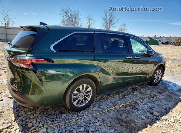 5TDYRKEC5MS016981 2021 TOYOTA SIENNA Green უკანა მარჯვენა