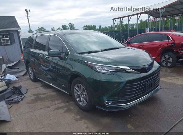 5TDYRKEC7MS074509 2021 TOYOTA LE Green Przód prawy