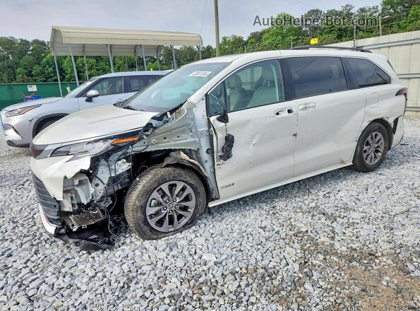5TDYRKECXMS039575 2021 TOYOTA SIENNA Белый Передняя левая четверть