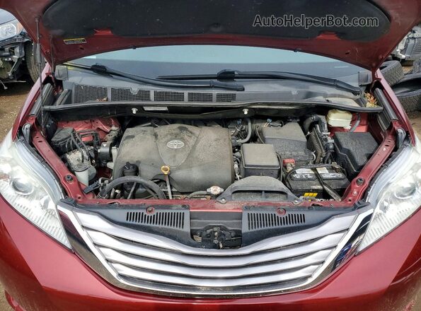 5TDYZ3DC0HS893701 2017 TOYOTA SIENNA Red Շարժիչի բաժամունքի տեսք