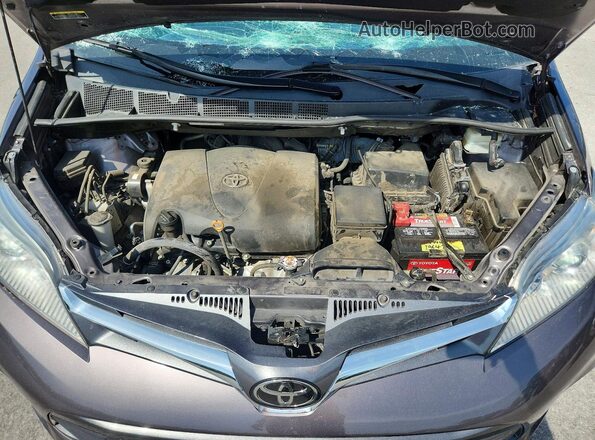 5TDYZ3DC0LS075345 2020 TOYOTA SIENNA Gray Vista del compartimento del motor