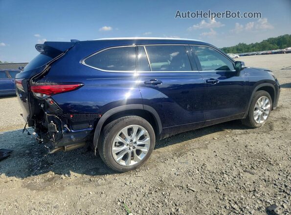 5TDYZRAH2LS023539 2020 TOYOTA HIGHLANDER Синий Задняя правая четверть