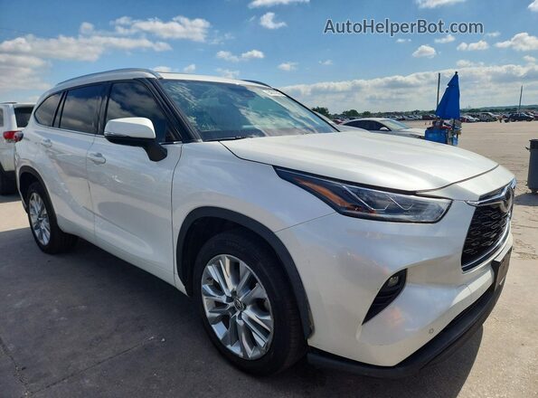 5TDYZRAH2LS027641 2020 TOYOTA HIGHLANDER Белый Передняя правая четверть