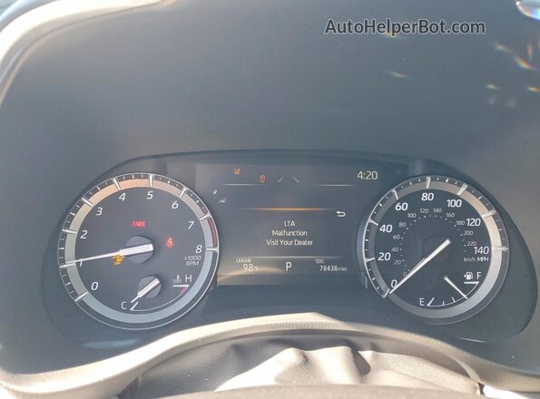 5TDYZRAH2MS534590 2021 TOYOTA HIGHLANDER Серебряный Вид щитка приборов
