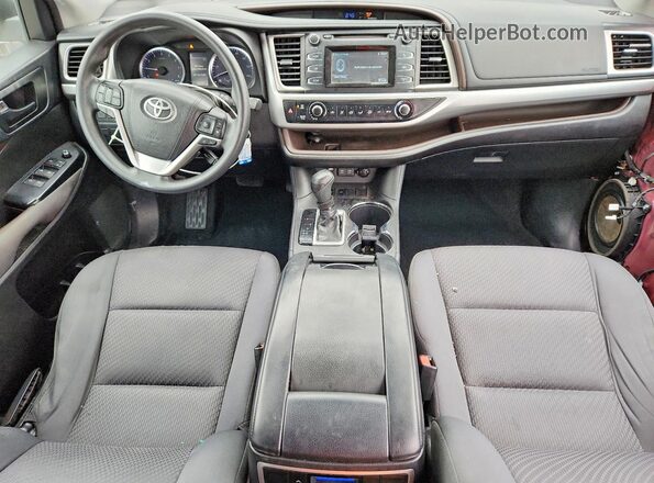 5TDZARFH1JS037689 2018 TOYOTA HIGHLANDER Burgundy Вид панелі приладів