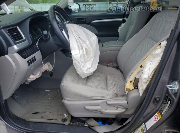 5TDZARFHXJS036430 2018 TOYOTA HIGHLANDER Серый Вид салона спереди